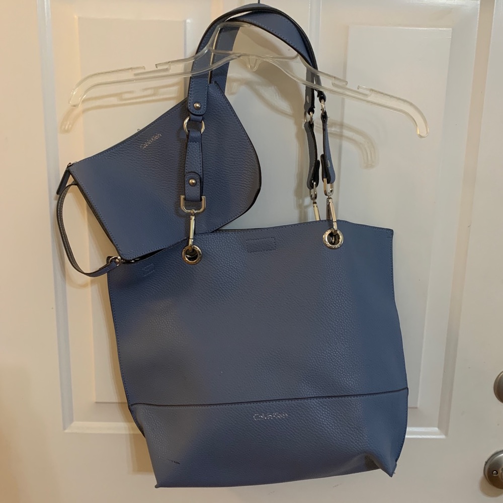 Blue Calvin Klein purse